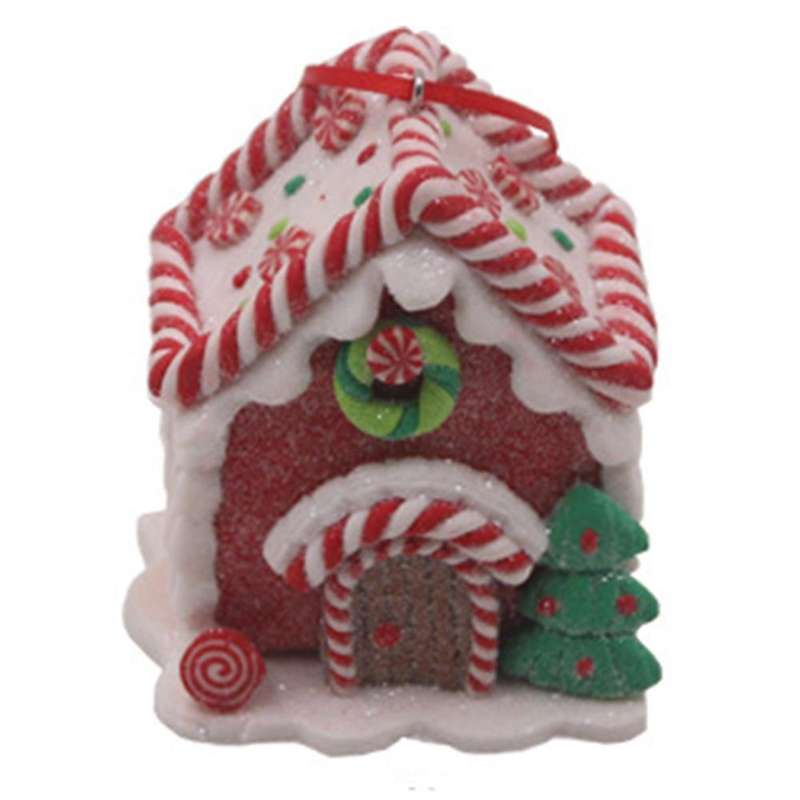 Christmas Resin House Hanging Pendant Xmas Tree Party Decoration C