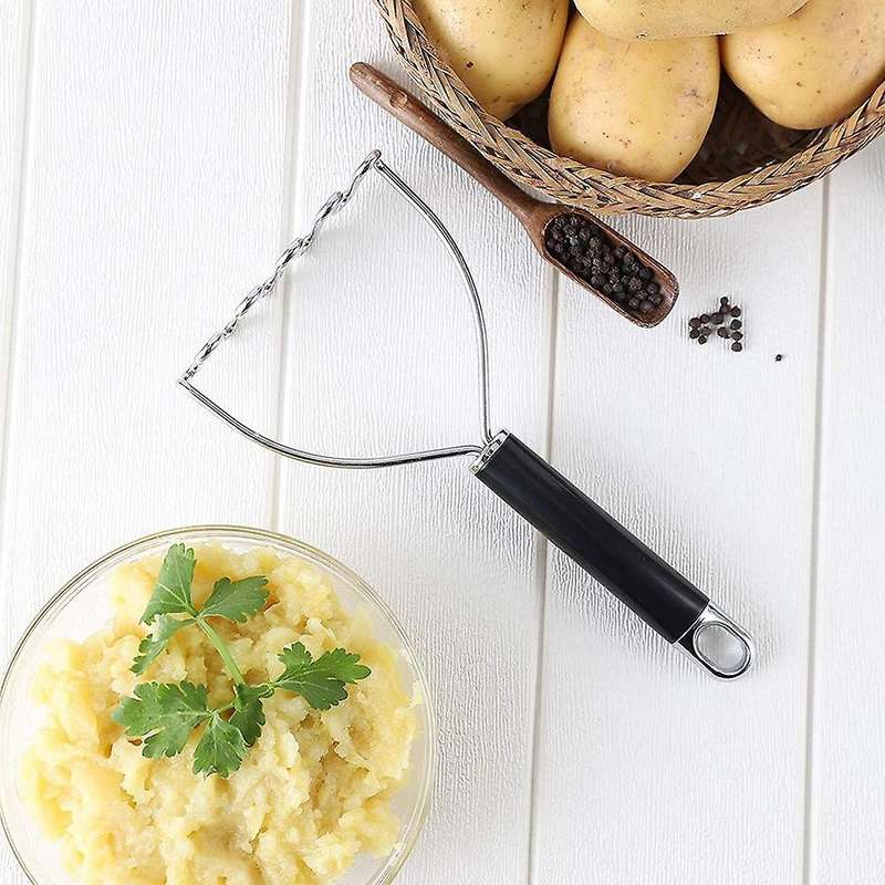 Potato Masher Stainless Steel, Mashed , for Bean, Avocado( Silver )