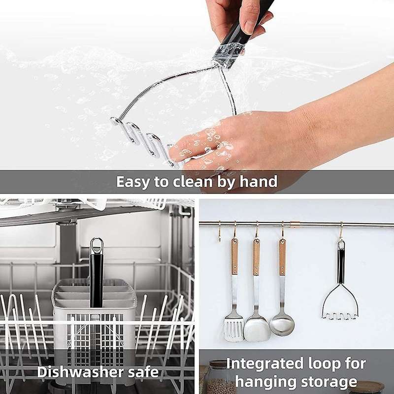 Potato Masher Stainless Steel, Mashed , for Bean, Avocado( Silver )