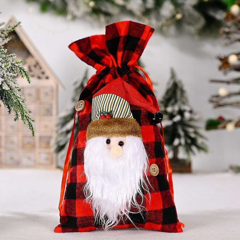 Christmas Drawstring Candy Bags Apple Bags Biscuit Bags, Santa Claus