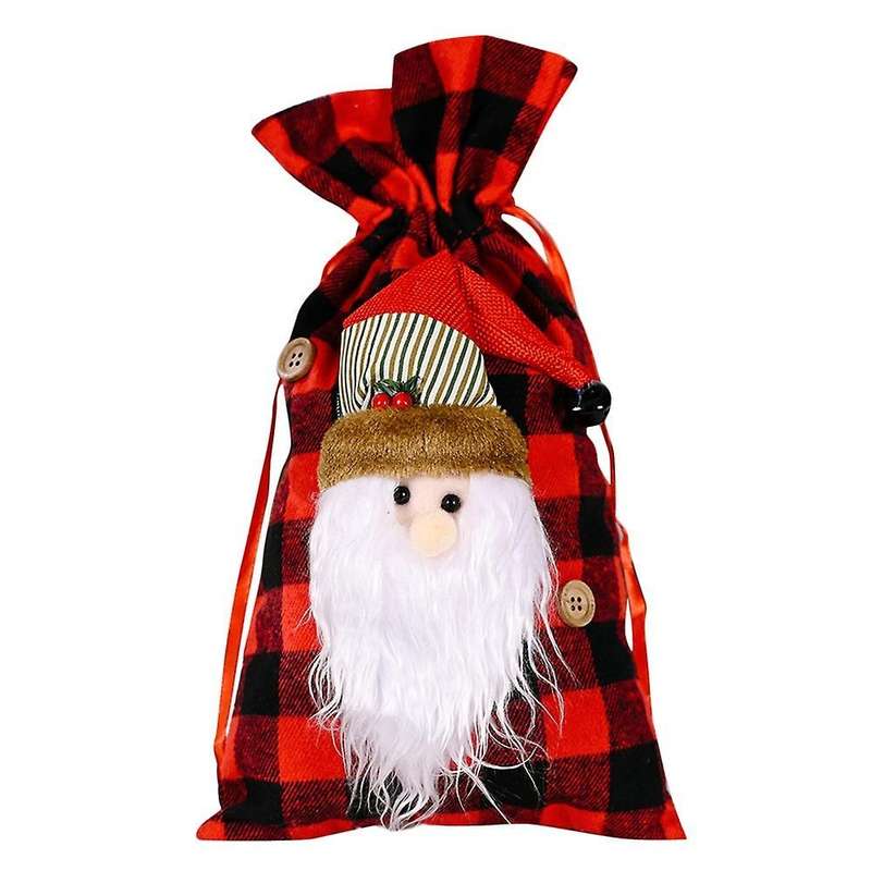 Christmas Drawstring Candy Bags Apple Bags Biscuit Bags, Santa Claus
