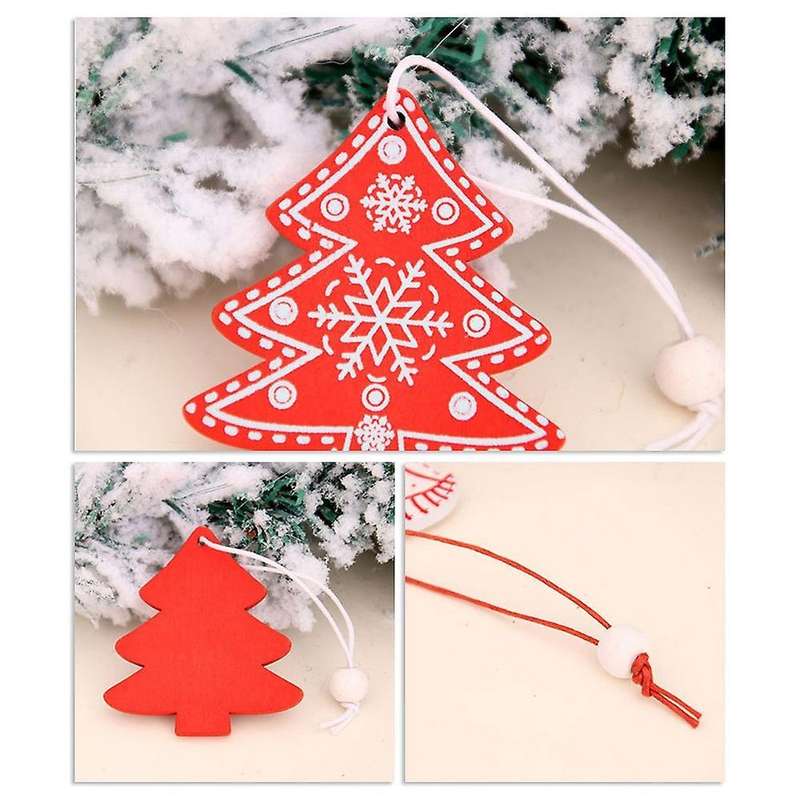 12pcs Christmas Pendants Trojan Horse Five-pointed Star Tree Bell