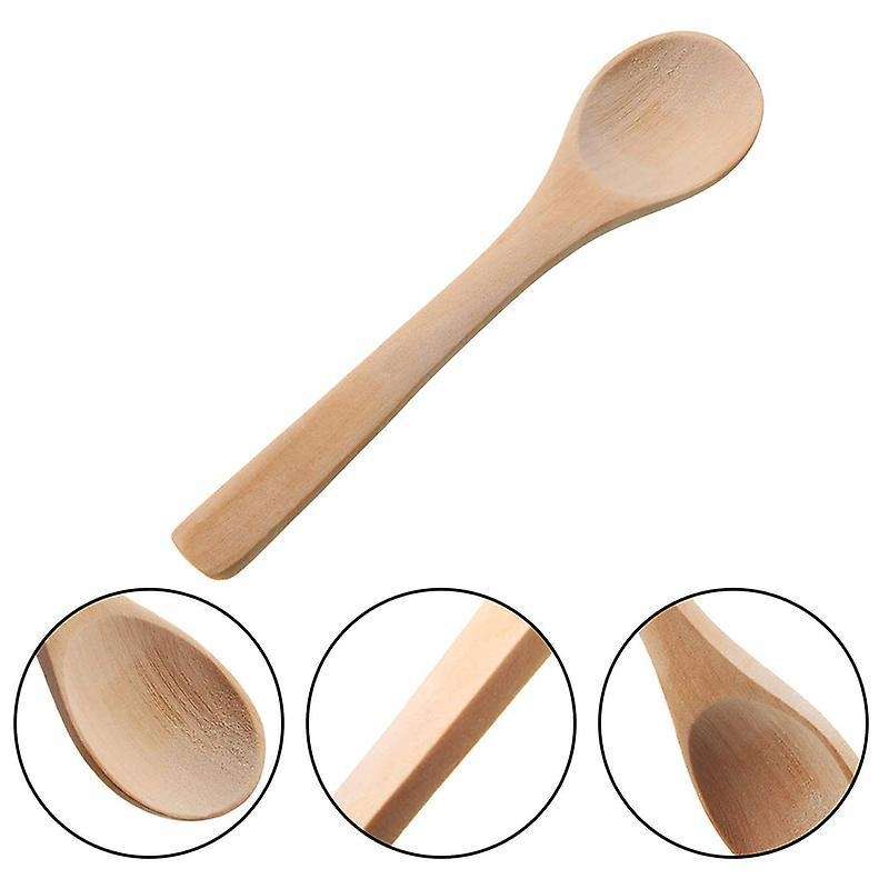 30 Pieces Mini Wooden Condiments Spoons Honey Teaspoon Wood Color