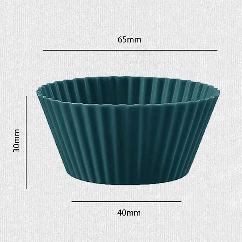 Silicone Muffin Cup Baking Mold Morandi Color Diy Food Tool-12pcs