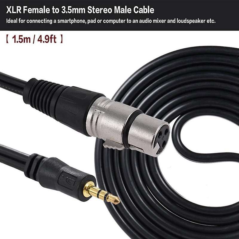 3.5 to Xlr Female Microphone Cable Sound Card Microphone Audio Cable