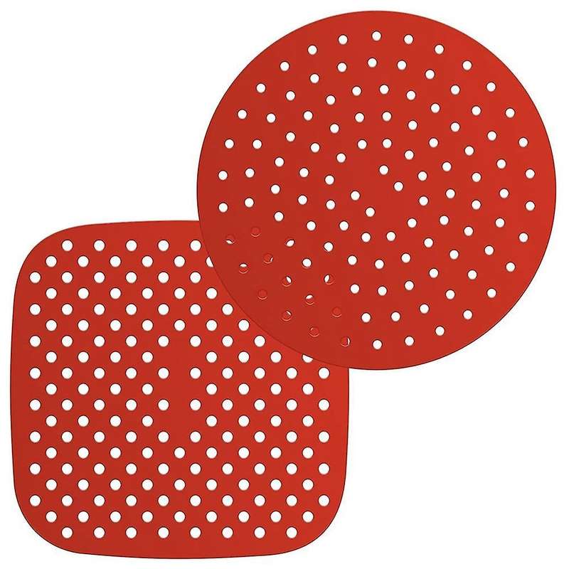 Reusable Air Fryer Silicone Liners 8 Inch Round 7.5 Inch Square