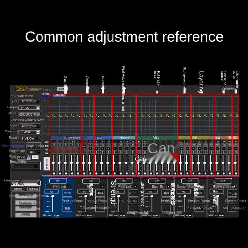 4 Input 6 Output Dsp Audio Processor Car Dsp Car Power Amplifier