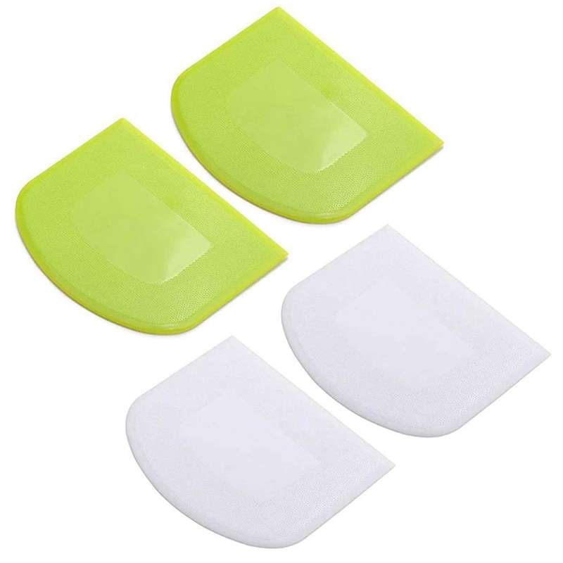 2 Pcs Dough Scraper Bowl Scraper Food-safe Plastic Dough Cutter