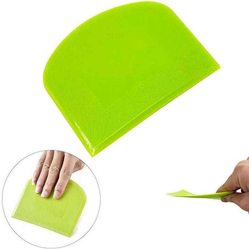 2 Pcs Dough Scraper Bowl Scraper Food-safe Plastic Dough Cutter