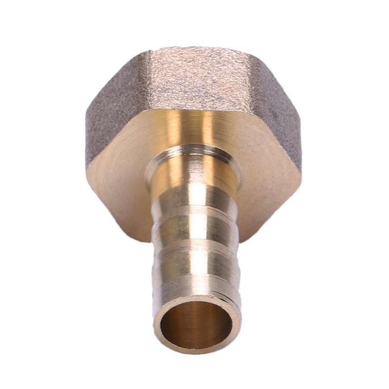 Gold 10mm Hose Barb 1/2" Npt Female Thread Straight Connector