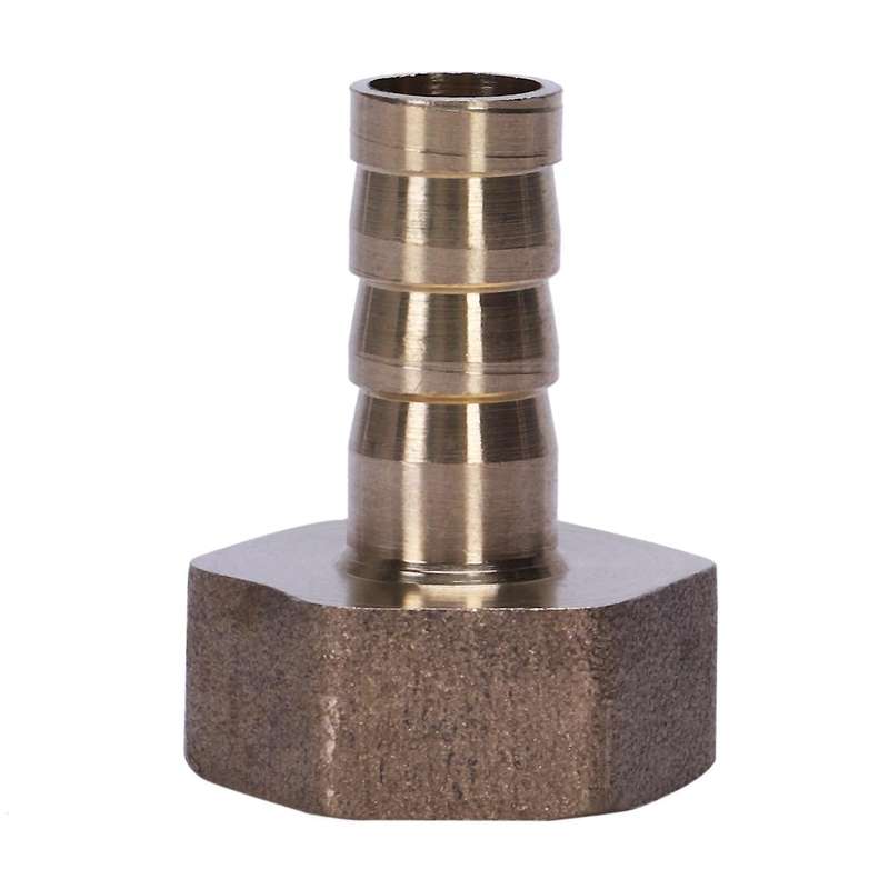 Gold 10mm Hose Barb 1/2" Npt Female Thread Straight Connector