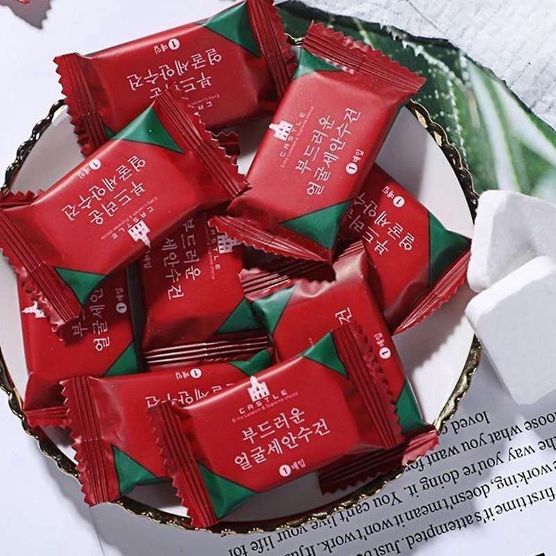 20 Pcs Compressed Towel Travel Pack Thickened Disposable Face Towel
