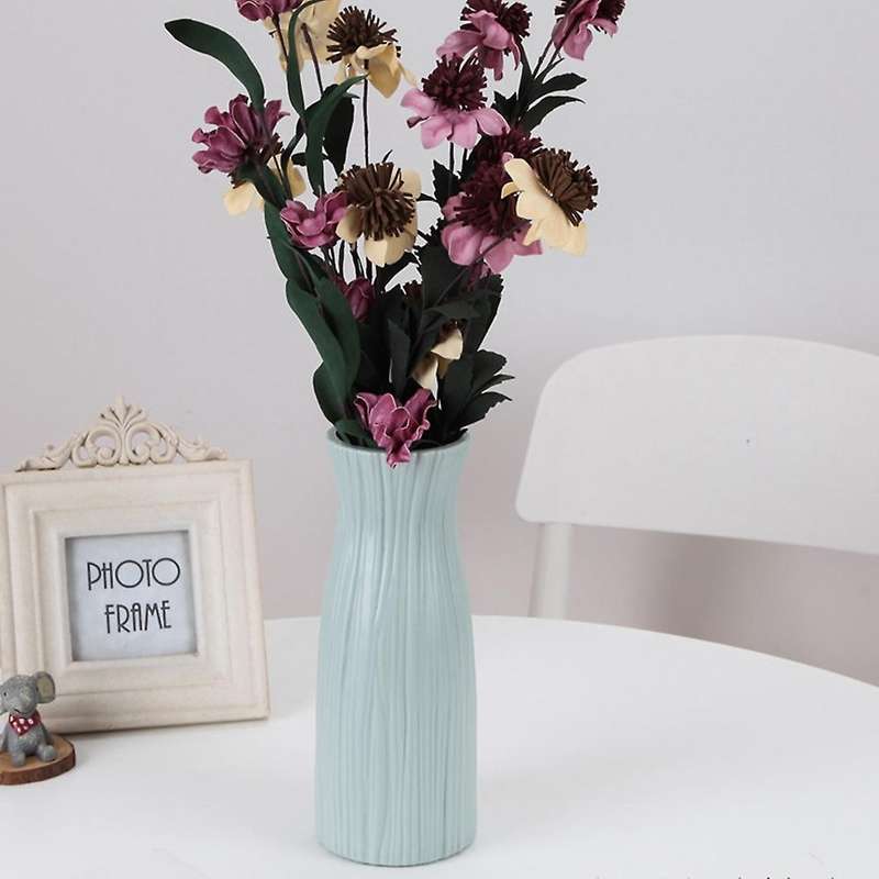 Nordic Flower Vase Home Plastic Vase Imitation Ceramic Flower Pot,c
