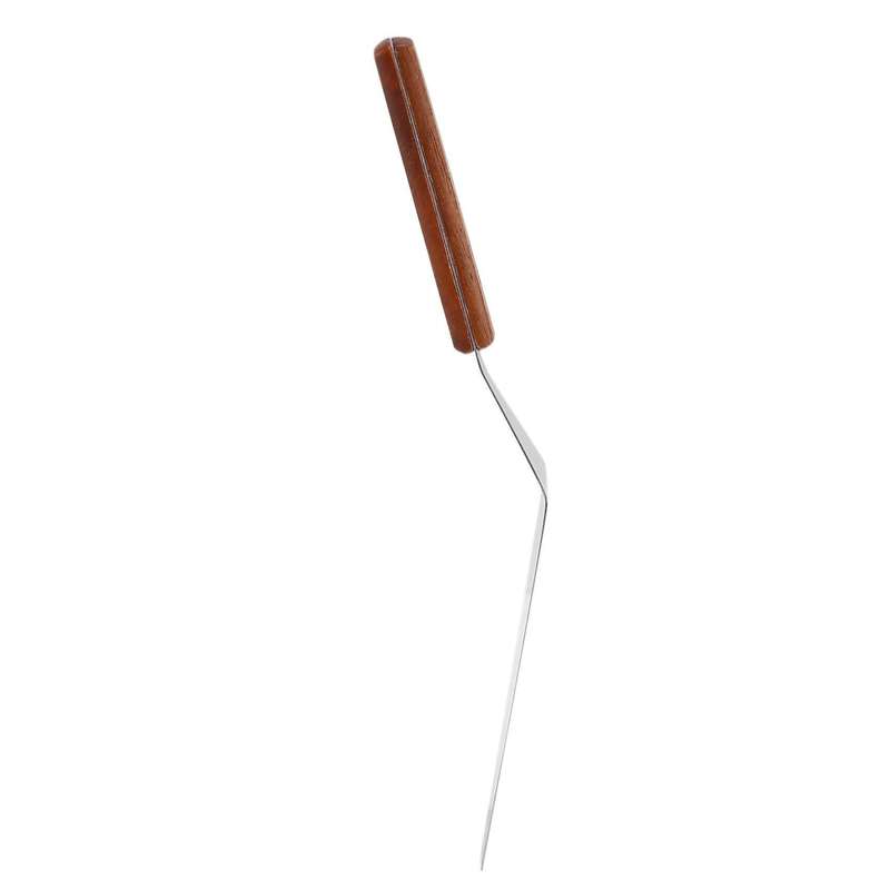 Stainless Steel Flat Frying Spatula with Wooden Handle Pizza Spatula