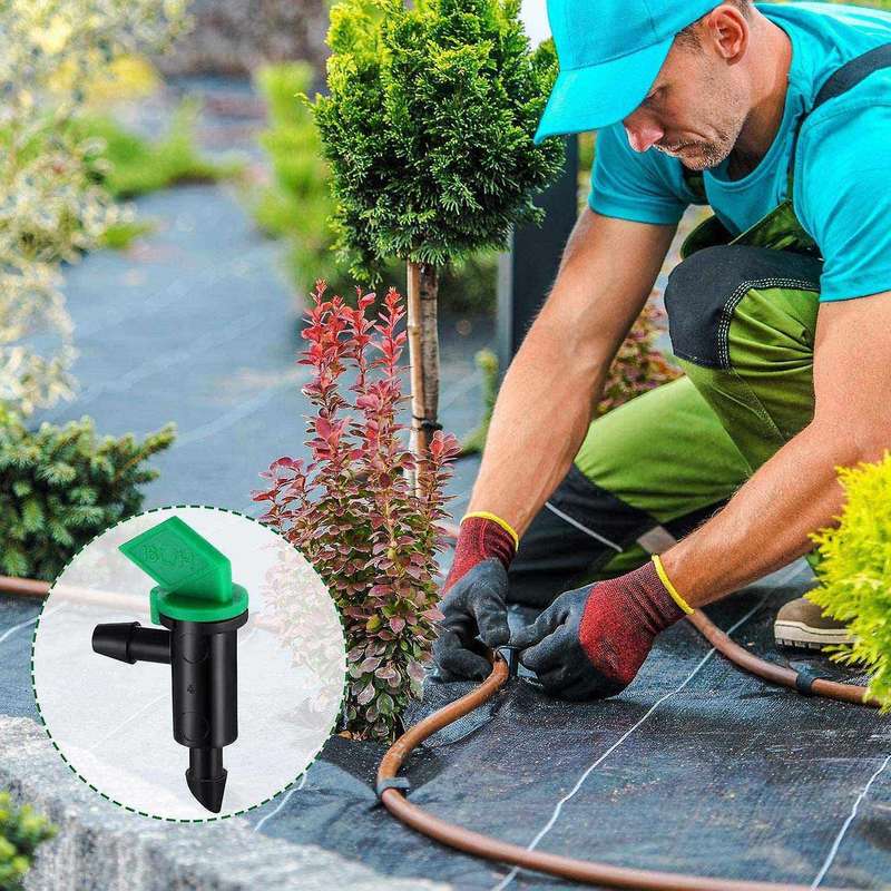 60 Pieces Drip Emitter Garden Flag Irrigation Dripper In 3 Sizes