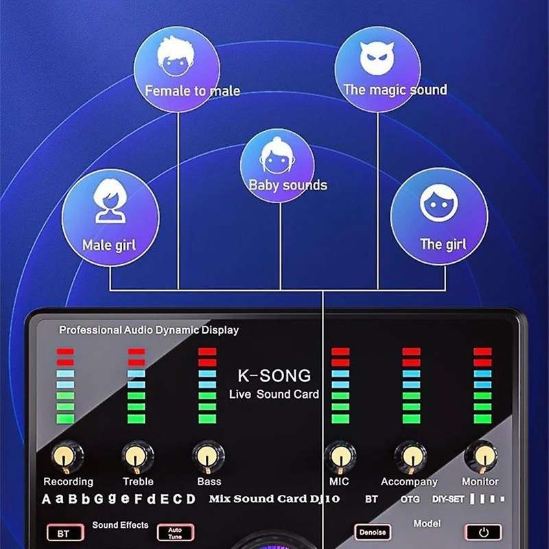 Bm800 Microphone Bluetooth Wireless Karaoke with Live(black)