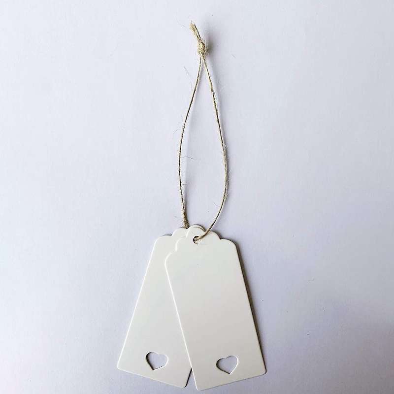 100pcs Kraft Paper Tags Gift Tags Blank with Hollow Heart