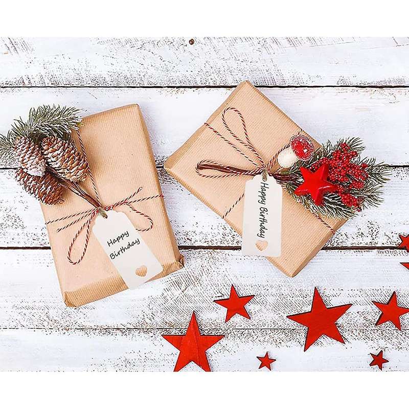 100pcs Kraft Paper Tags Gift Tags Blank with Hollow Heart