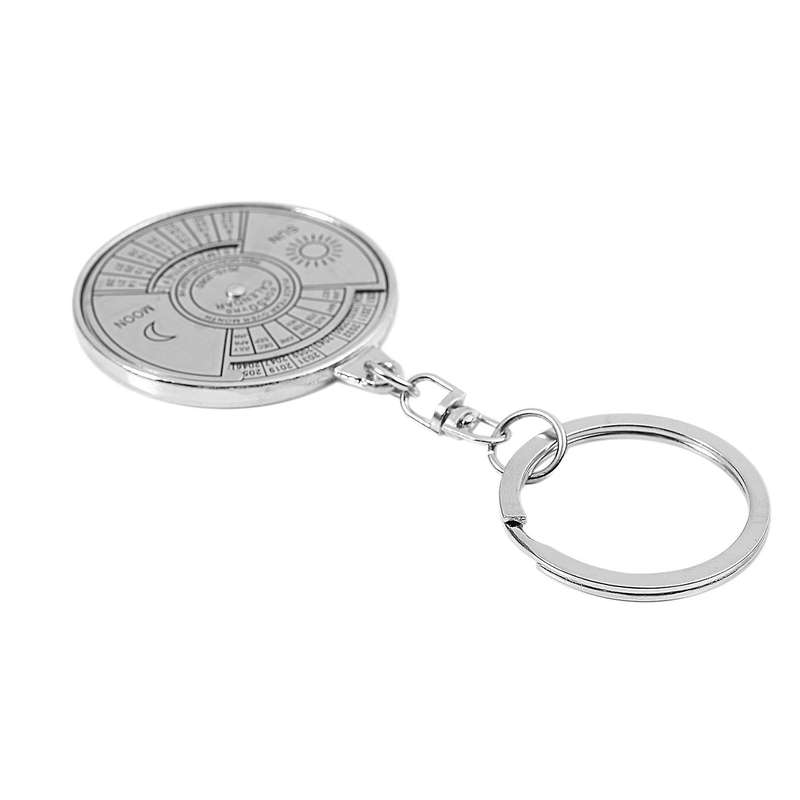 Perpetual Calendar Keyring Keychain Unique Metal Key Chain Ring