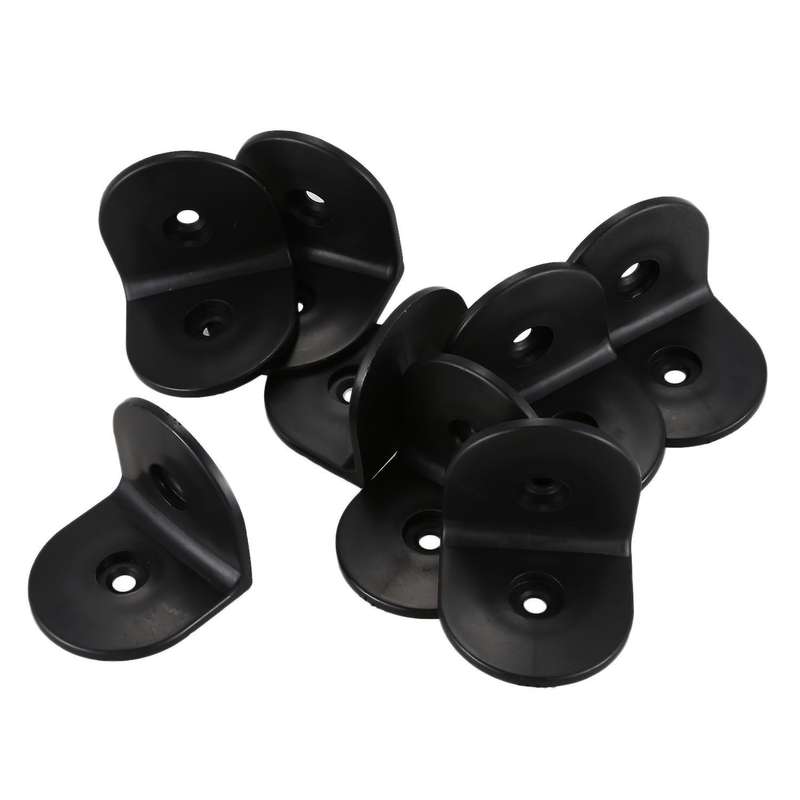 50mmx50mm Plastic L Shaped Right Angle Corner Brace Brackets 8 Pcs