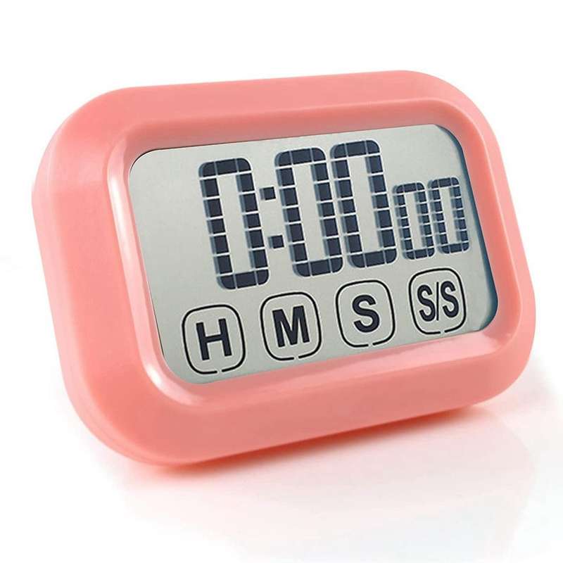 Digital Kitchen Timer Press Screen for Cooking,magnetic (pink)