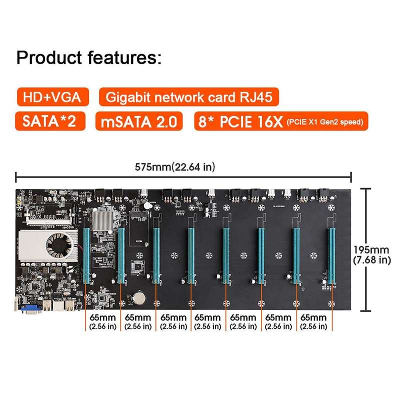 S37 Btc Mining Motherboard with Cpu+128g Ssd+8gb for Btc Miner