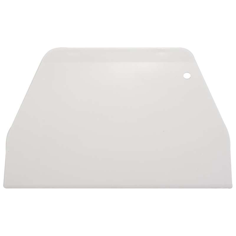 19 Cm X 12.5cm Flat White Plastic Cake Decorator Dough Pastry Scraper Tool