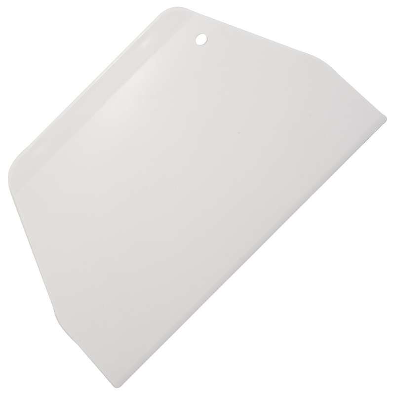 19 Cm X 12.5cm Flat White Plastic Cake Decorator Dough Pastry Scraper Tool