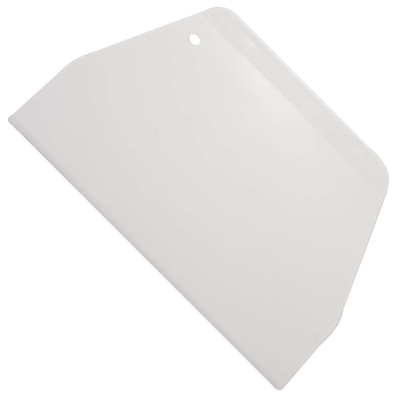 19 Cm X 12.5cm Flat White Plastic Cake Decorator Dough Pastry Scraper Tool