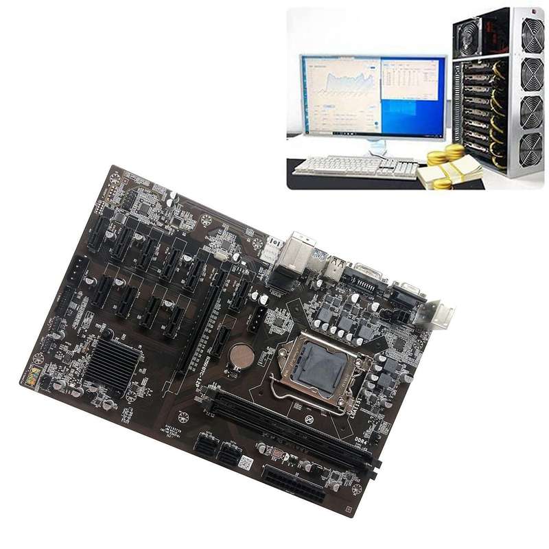 B250 Btc Mining Motherboard with 120g Ssd+sata Cable for Btc Miner
