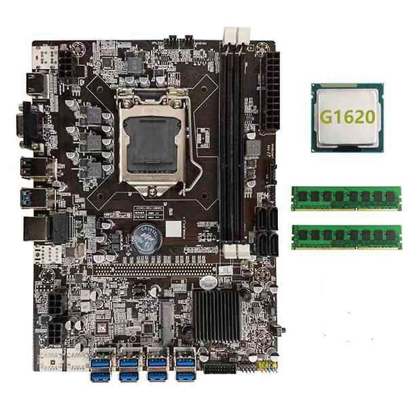 B75 Btc Mining Motherboard Set for Bitcoin Btc Eth Gpu Mining Miner