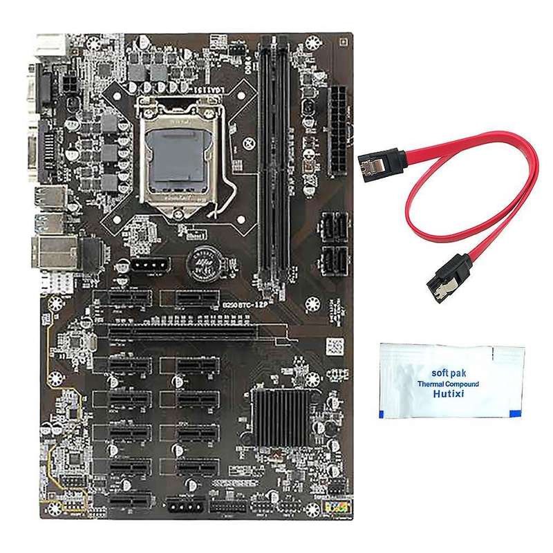 B250 Btc Mining Motherboard 12 Pci-e Graphics Card Slots Lga1151