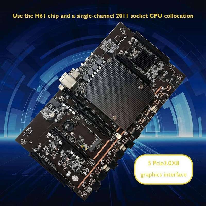 H61 X79 Btc Miner Motherboard with E5 2609 Cpu+cooling Fan Lga 2011