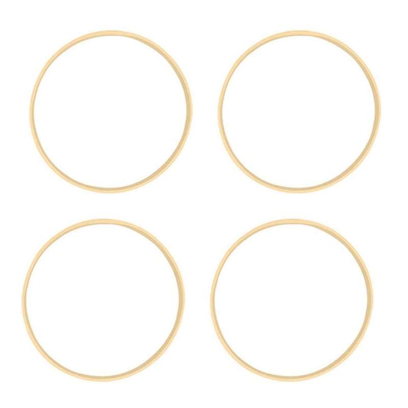 4x Dream Bamboo Rings,wooden Circle Round Catcher Diy Hoop 26cm
