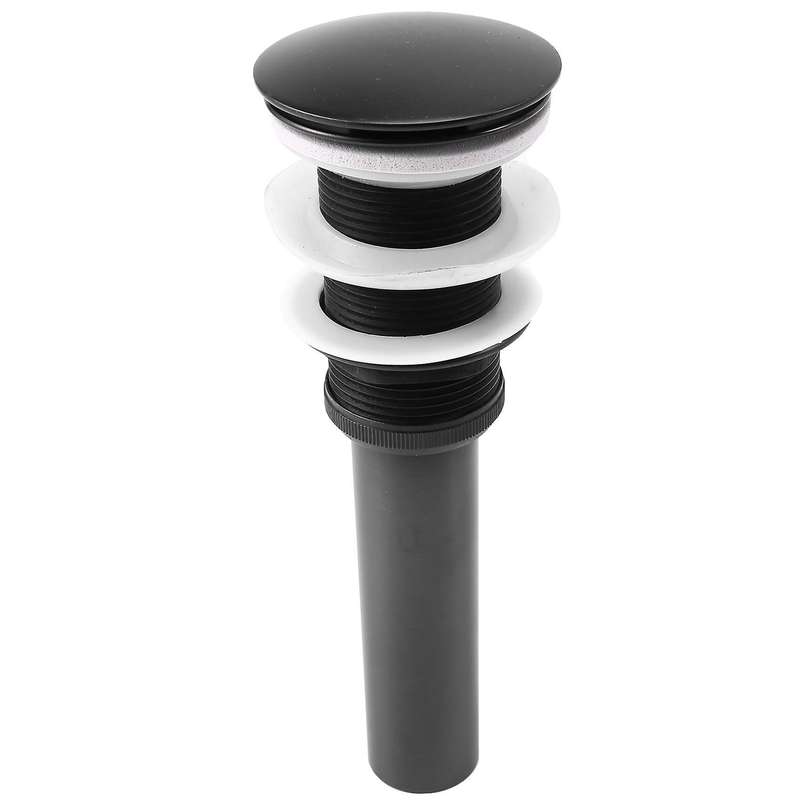 Metal Sink Siphon Drains Black P-trap Pipe Waste without Overflow