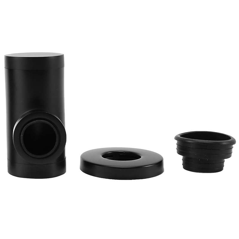 Metal Sink Siphon Drains Black P-trap Pipe Waste without Overflow