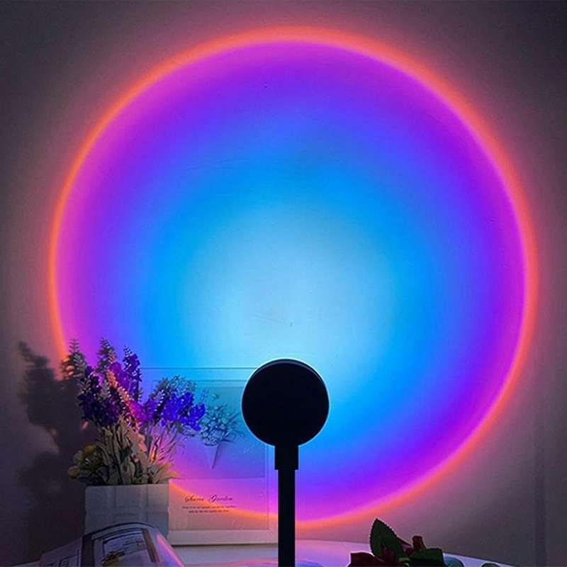 Led Usb Sunset Lamp Night Light Projector,sunset Red