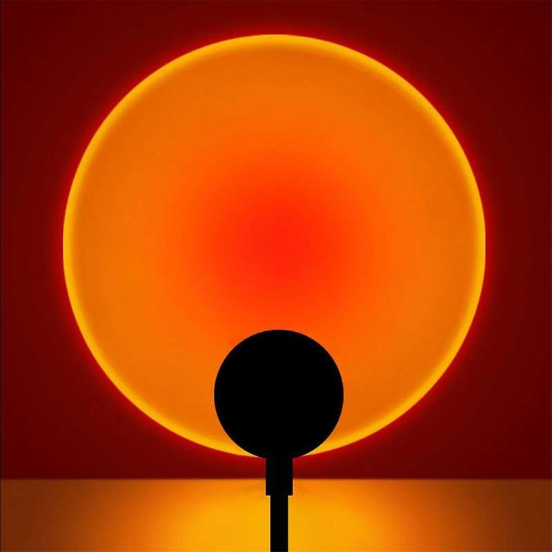 Led Usb Sunset Lamp Night Light Projector,sunset Red