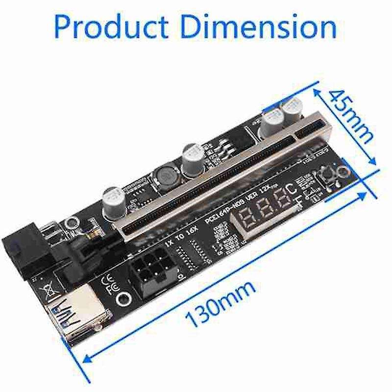 6 Pack Riser Card with Temperature Sensor for Bitcoin Gpu Mining
