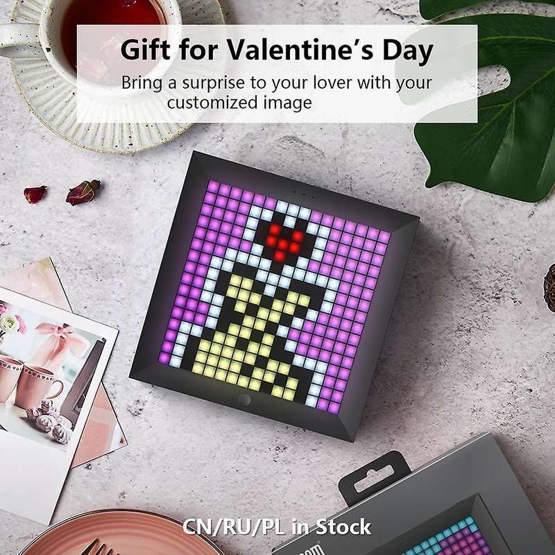 Divoom Pixoo Digital Photo Frame Alarm Clock with Pixel Art