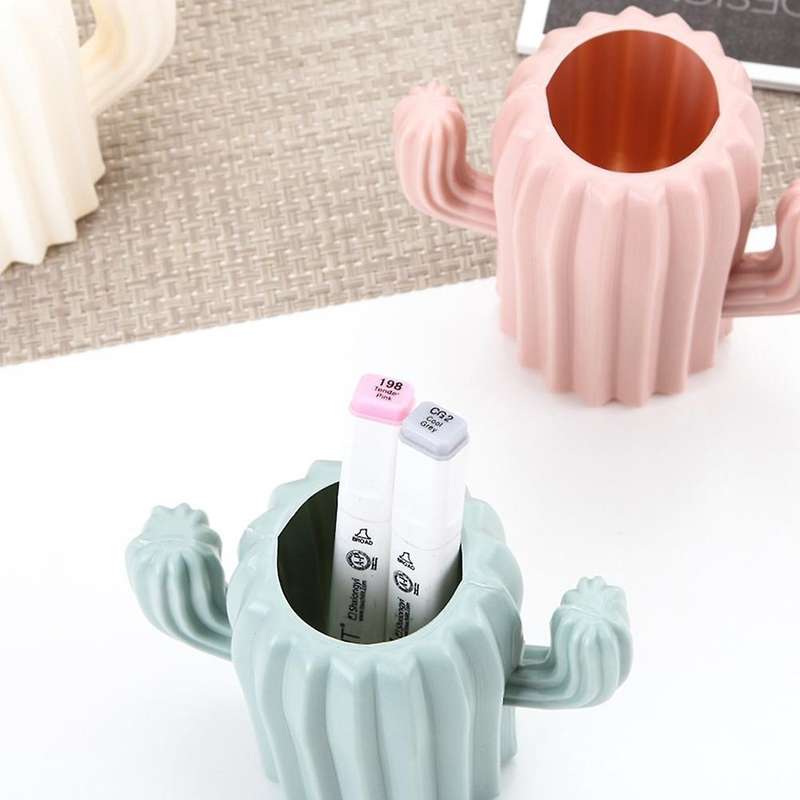 Cactus Pen Holder Stationery Beauty Brush Pen Storage Container,b