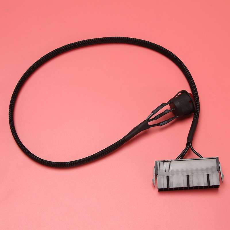 24-pin Female Atx Psu Up Jumper Ridge Cable with On/off Switch,50cm