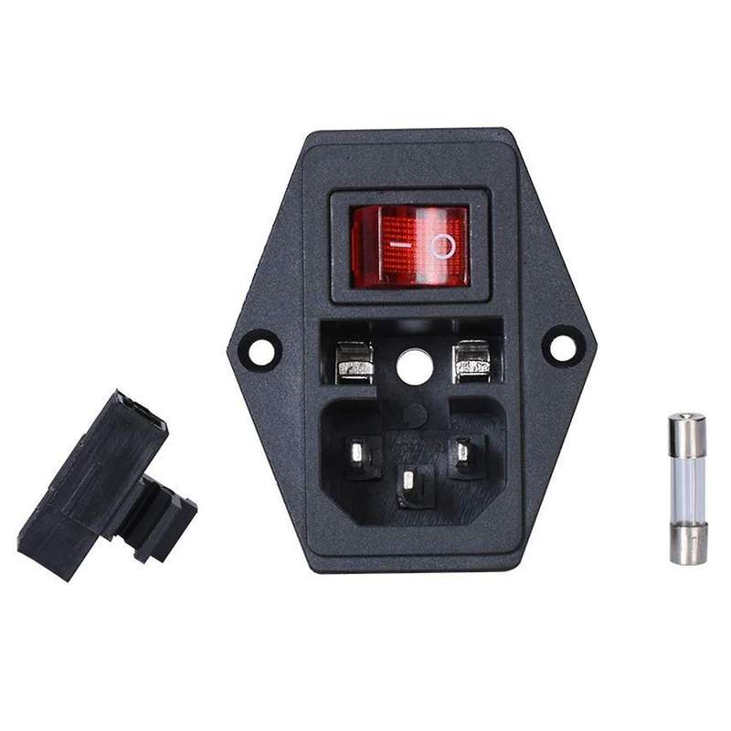 1pcs 15a 250v Rocker Switch Power Socket Inlet Module Plug 5a Switch
