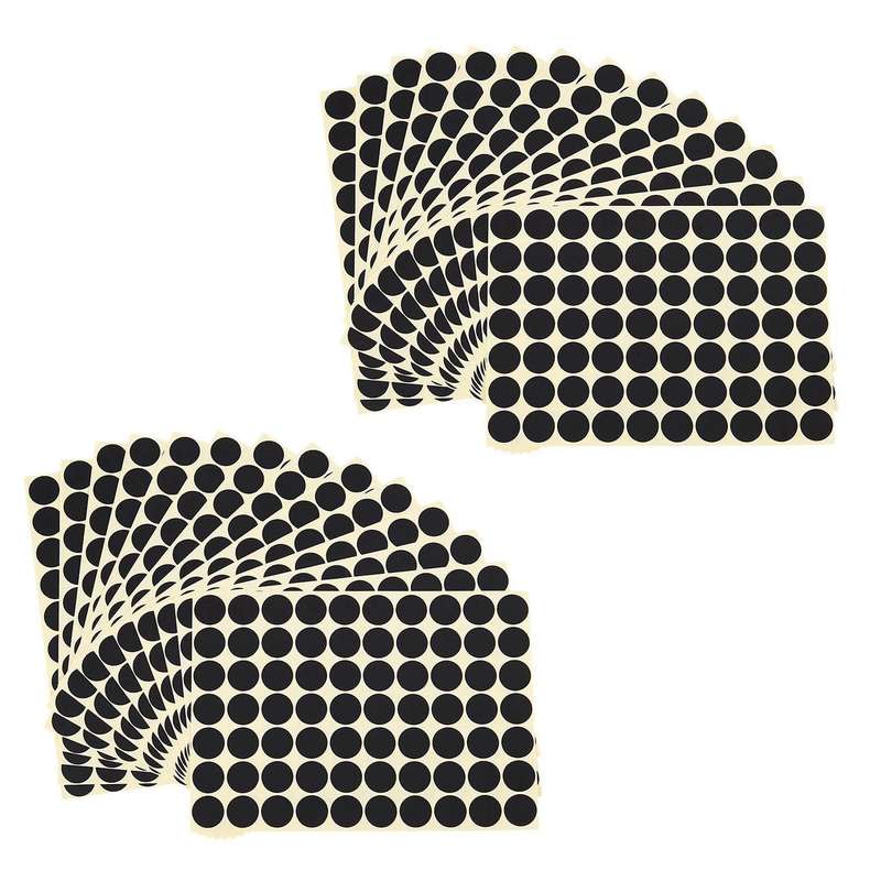 19mm Circles Round Code Stickers Self Adhesive Sticky Labels Black