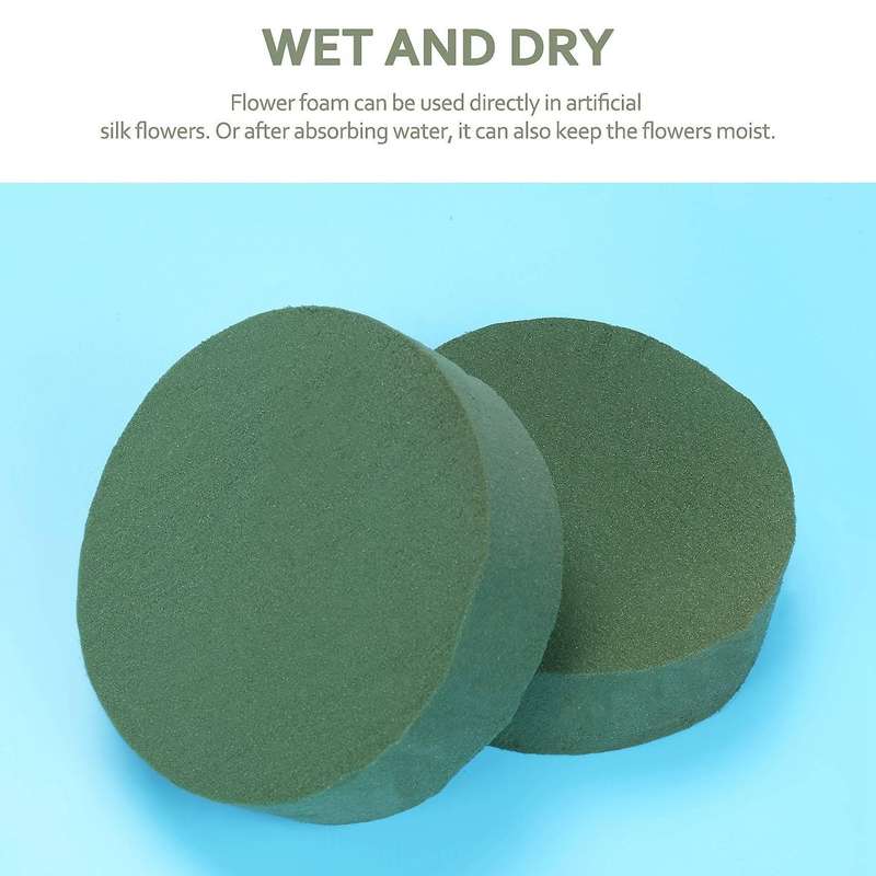 6 Pcs Round Floral Foam Blocks,4.72 Inch for Artificial Flowers