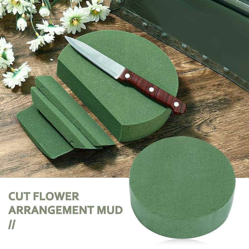6 Pcs Round Floral Foam Blocks,4.72 Inch for Artificial Flowers
