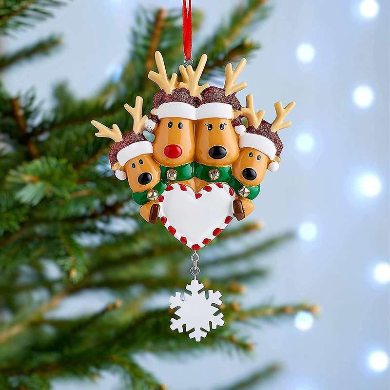 Family Christmas Tree Family Set Gift (christmas Deer, Family Of 4)