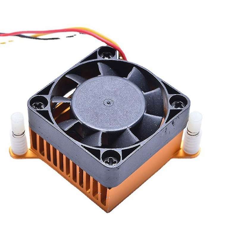 3pin Computer Motherboard Heat Sink Aluminum Radiator 4cm (yellow)