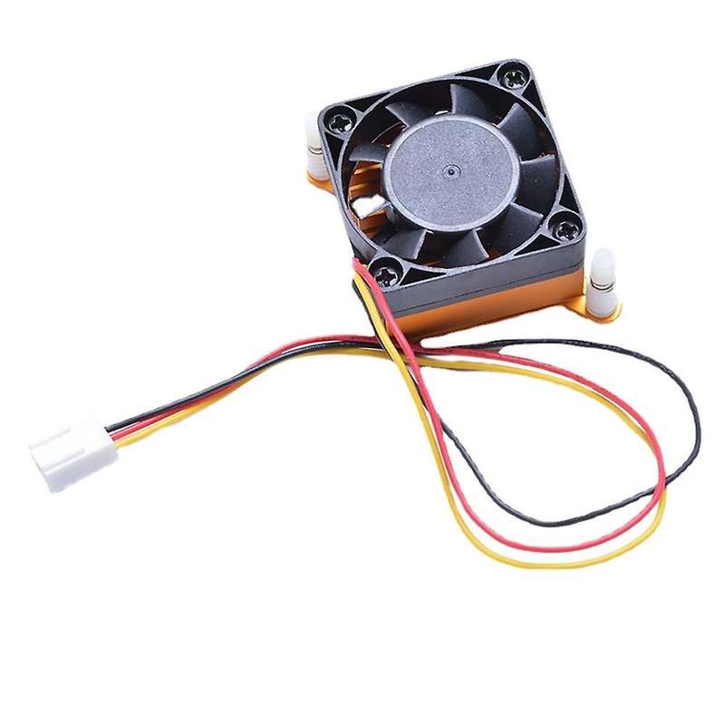 3pin Computer Motherboard Heat Sink Aluminum Radiator 4cm (yellow)