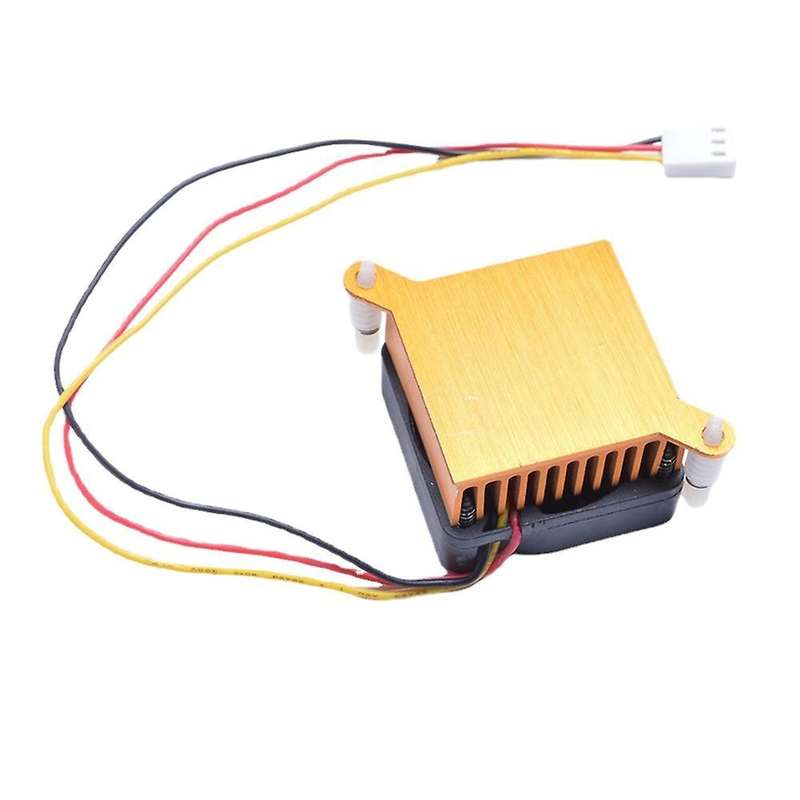 3pin Computer Motherboard Heat Sink Aluminum Radiator 4cm (yellow)